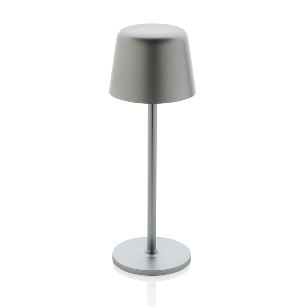 Zenic RCS gerecyclede plastic USB oplaadbare tafellamp - zilver (± PMS 428)